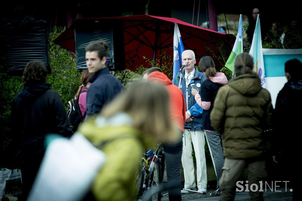 Protestniki na kolesih v Ljubljani