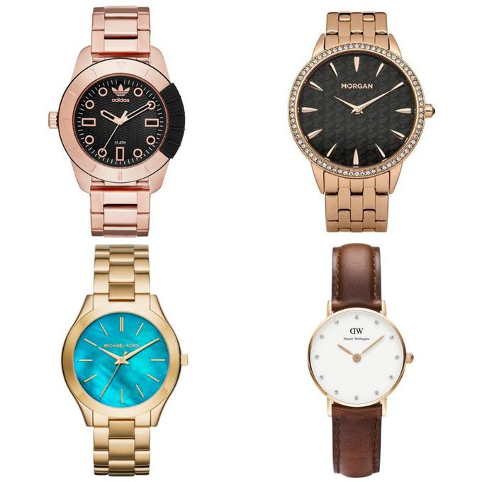 Od zgoraj navzdol, od leve proti desni: Adidas, 169 evrov, Morgan, 109 evrov, Michael Kors, 199 evrov in Daniel Wellington, 129 evrov. | Foto: 