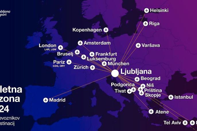 novi leti na Brniku | Ljubljansko letališče je v začetku leta zabeležilo močno rast prometa; januarja in februarja je bilo potnikov več kot 161.000, kar medletno predstavlja 31-odstotno rast. Rast je predvidena tudi v marcu. | Foto Fraport Slovenija