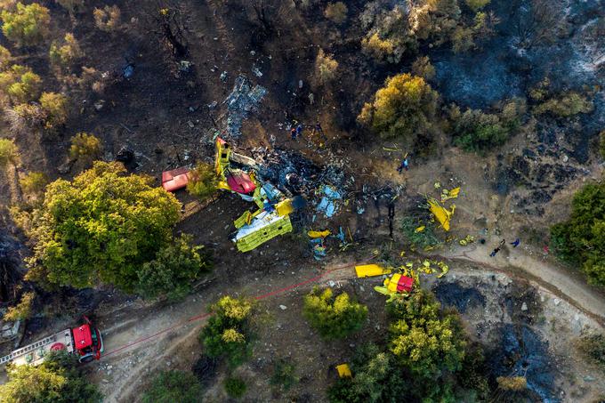 otok Evia, Grčija, nesreča, pilot, letalo, strmoglavljenje | Foto: Reuters