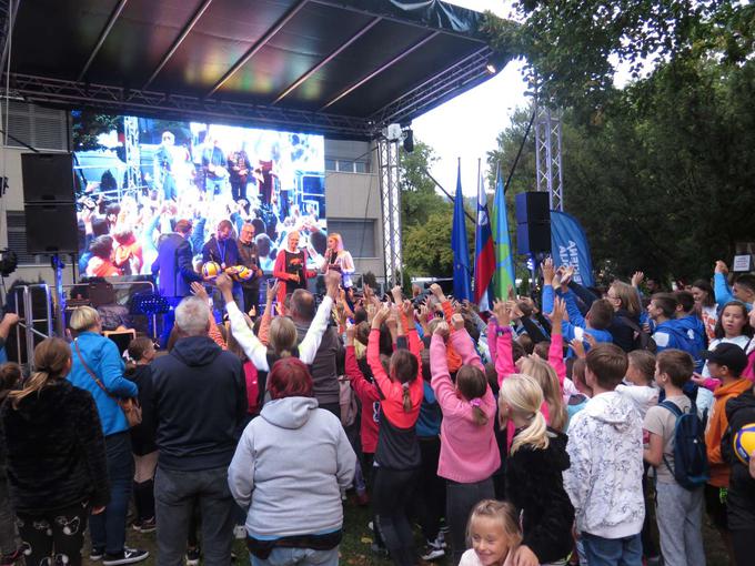 sprejem Tine Urnaut Klemen Čebulj | Foto: Vesna Pušnik Brezovnik/STA