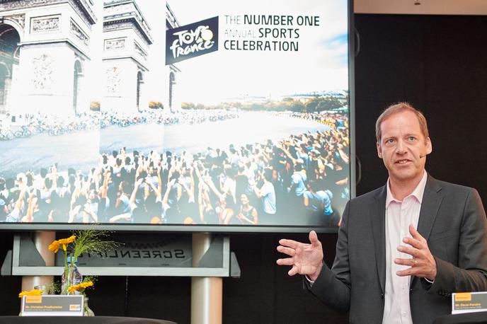 Christian Prudhomme | Direktor Dirke po Franciji Christian Prudhomme: Danes verjetno vsi slovenski navijači poznajo to naše majhno smučišče La Planche des Belles Filles. To je bilo res nepozabno. | Foto Sport Media Focus