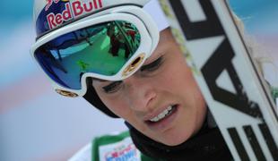 Lindsey Vonn padla in si zlomila kost v gležnju