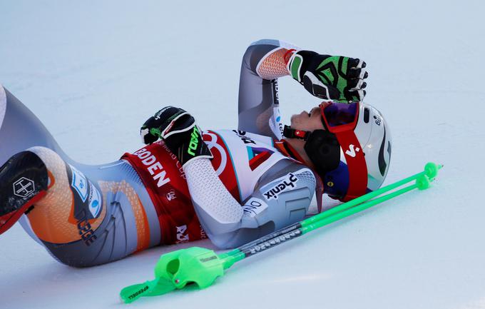 Norvežan Henrik Kristoffersen je z odlično druge vožnjo z osmega napredoval na 2. mesto. 
 | Foto: Reuters