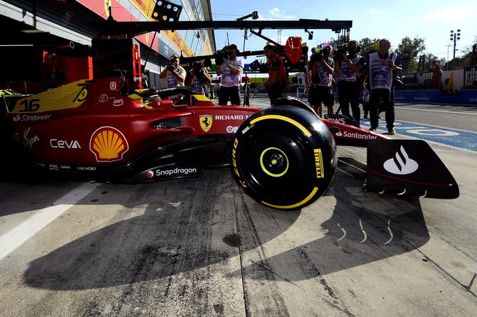 Monza Charles Leclerc Ferrari | Nekoliko rumen je bil Ferrarijev dirkalnik že na lanski domači dirki v Monzi. | Foto Reuters