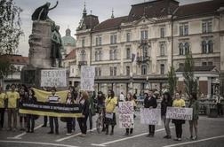 Na nasilje nad Romi opozorili s pohodom po Ljubljani (foto in video)