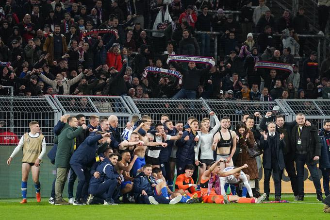 To je prvi polfinale kateregakoli hrvaškega kluba v evropskih tekmovanjih po 40 letih. Nazadnje se je med najboljše štiri uvrstil prav splitski Hajduk, a njegova članska zasedba, ko je v polfinalu pokala Uefa v sezoni 1983/84 izpadel proti Tottenhamu. Hajduk je pred 28 leti nazadnje poskrbel za odmevnejši evropski uspeh, ko se je uvrstil v četrtfinale lige prvakov. Med člani. | Foto: Guliverimage/Vladimir Fedorenko