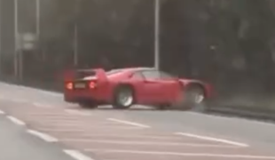 Imel je slab dan: trenutek, ko je razbil dragoceni ferrari F40 #video