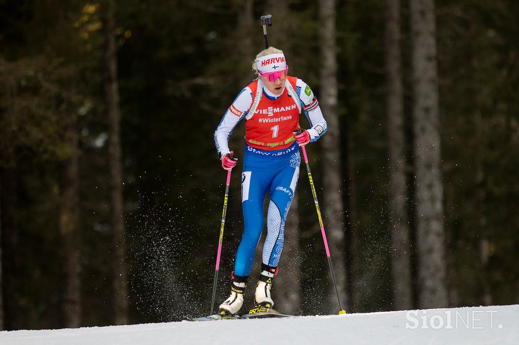 Biatlon Pokljuka zasledovalna tekma ženska