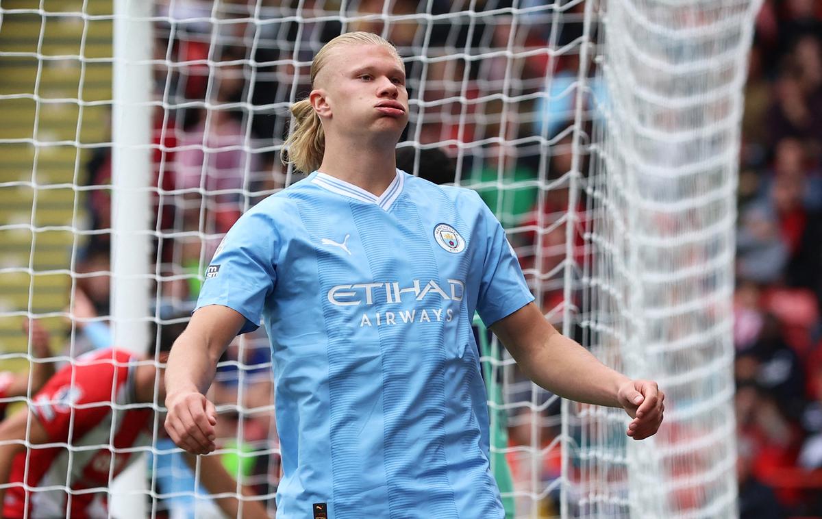 Manchester City Erling Haaland | Erling Haaland je zapravil prvo enajstmetrovko v premier ligi, nato pa je v drugem polčasu le našel pot do gola. | Foto Reuters