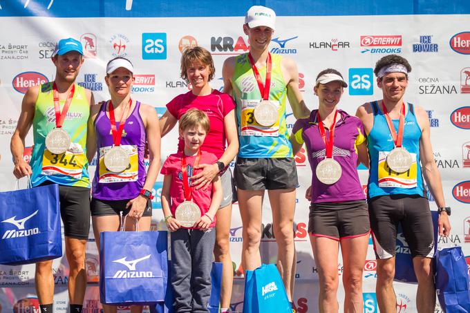 Najboljši na 19. Malem kraškem maratonu v Sežani, ki je potekal v pravih spomladanskih temperaturah. | Foto: Peter Kastelic/AZS