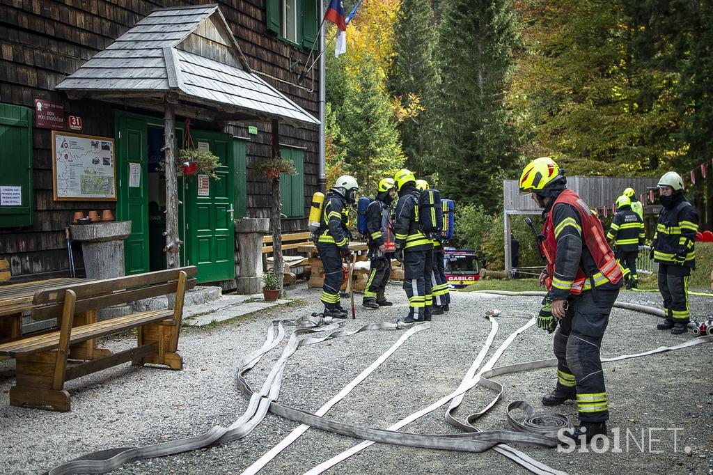 Gasilska vaja na domu pod Storžičem