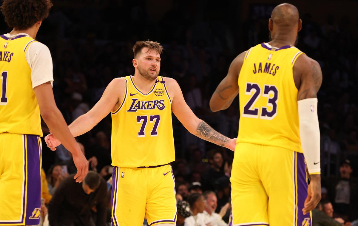 Los Angeles Lakers Luka Dončić | Luka Dončić je zgrešil prvih osem metov za tri točke na tekmi z Minnesoto. | Foto Reuters