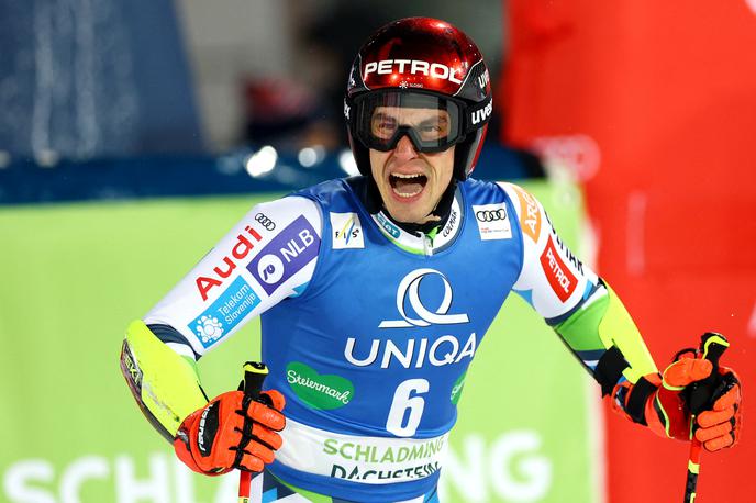 Žan Kranjec Schladming 2025 | Žan Kranjec je na nočnem veleslalomskem spektaklu v Schladmingu osvojil 7. mesto.  | Foto Reuters