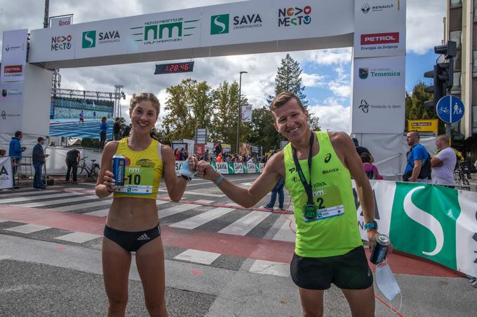 Neja Kršinar Primož Kobe novomeški polmaraton | Foto: novomesto21