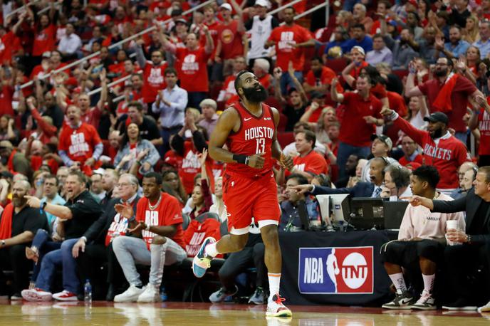 James Harden | Rakete so na četrti tekmi polfinala na zahodu s 112:108 premagale branilce naslova Golden State Warriors in v seriji zmag izenačile na 2:2.   | Foto Getty Images