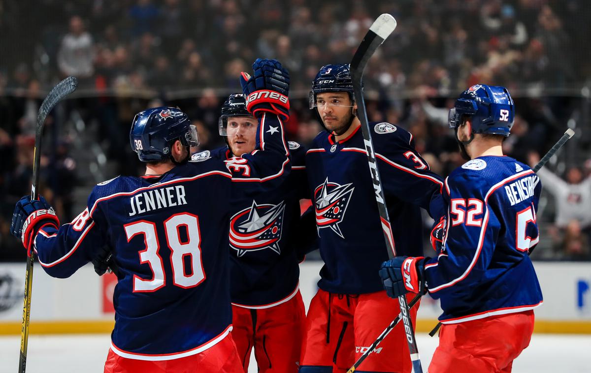 Columbus Blue Jackets | Člani Columbusa so se po osmih zaporednih porazih vendarle veselili zmage. | Foto Reuters