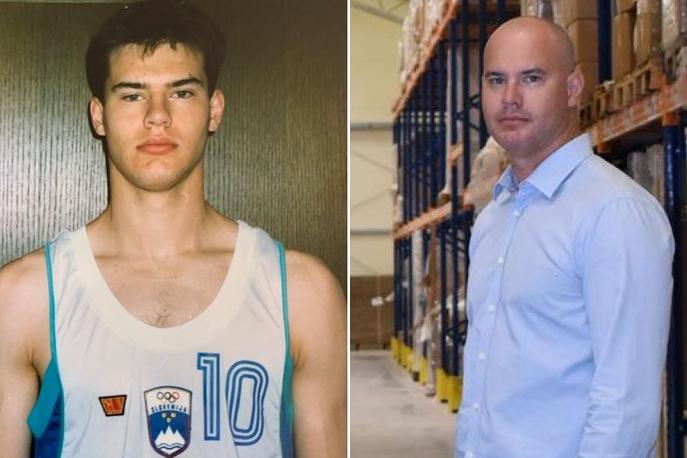 Boštjan Leban | Boštjan Leban: leta 1993, ko je branil slovenske barve na mediteranskih igrah ter EuroBasketu, in danes, ko deluje kot direktor. | Foto Osebni arhiv