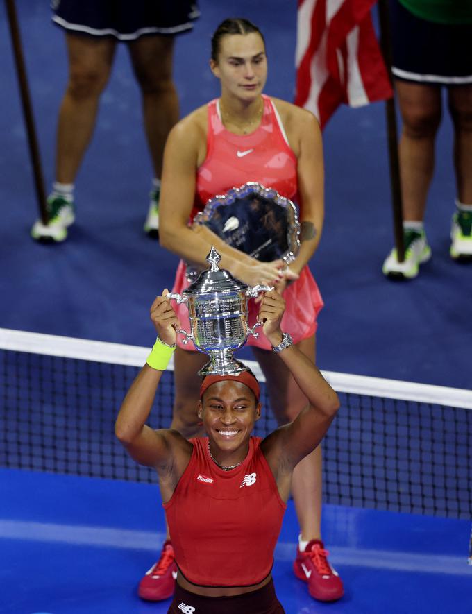 Coco Gauff je postala šele četrta Američanka, ki je kot najstnica osvojila grand slam turnir v profesionalni eri tenisa (po letu 1968). Pridružila se je Chris Evert, Tracy Austin in Sereni Williams. | Foto: Reuters