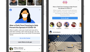 Facebook in (njegov) Instagram bosta opozarjala na nošenje mask