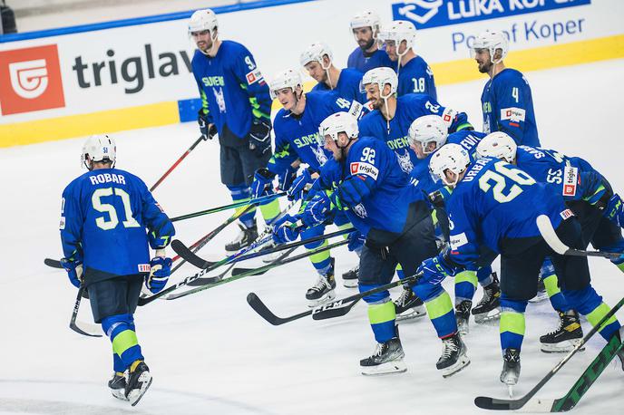 SP v hokeju (Ljubljana): Slovenija - Madžarska | Slovenci so si s tremi zmagami že zagotovili prvo mesto na SP v Ljubljani. | Foto Grega Valančič/Sportida