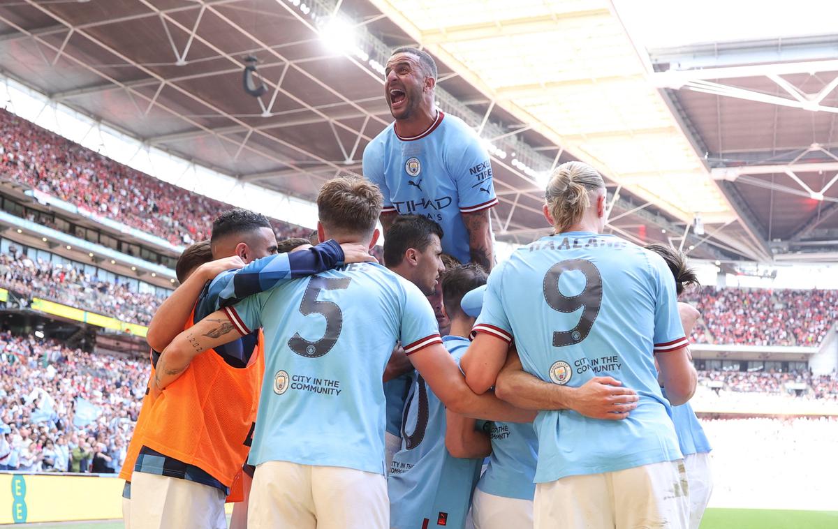 Manchester City | Manchester City je v finalu pokala FA premagal mestnega tekmeca Manchester United. | Foto Reuters