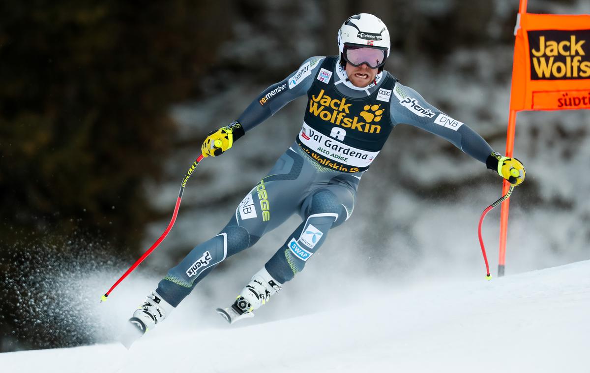 Aleksander Aamodt Kilde | Norvežan Aleksander Aamodt Kilde je zmagovalec smuka v Val Gardeni. | Foto Getty Images