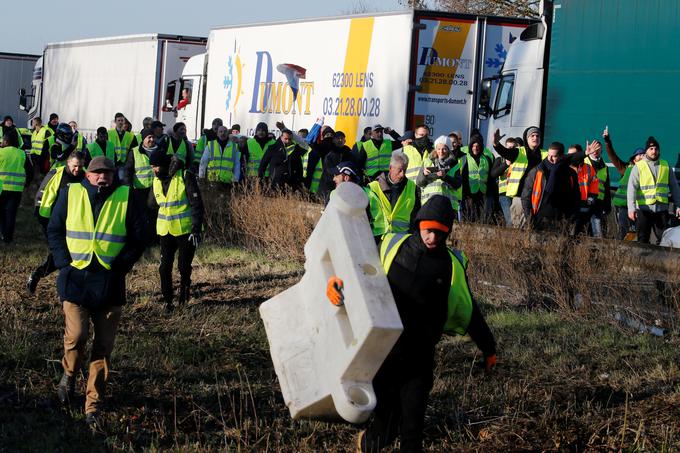 Protest zaradi visokih cen goriva v Franciji | Foto: Reuters