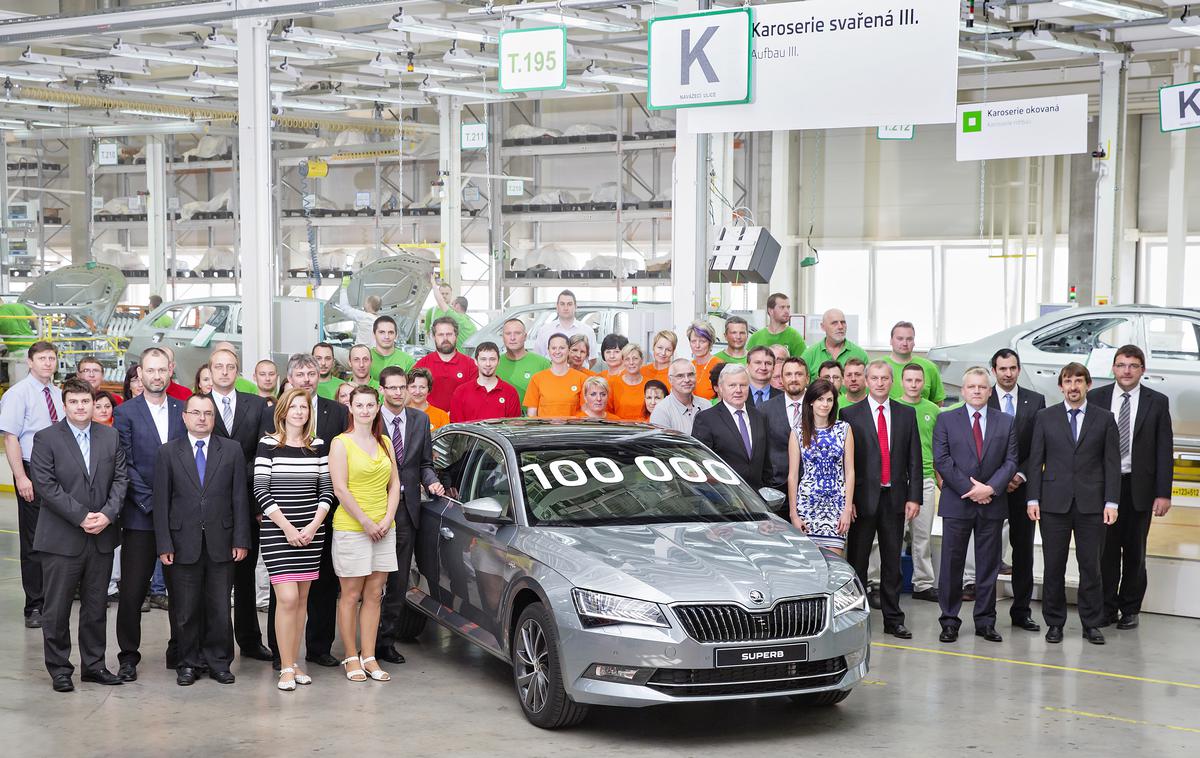 Škoda superb - tovarna 100.000 izdelanih | Foto Škoda