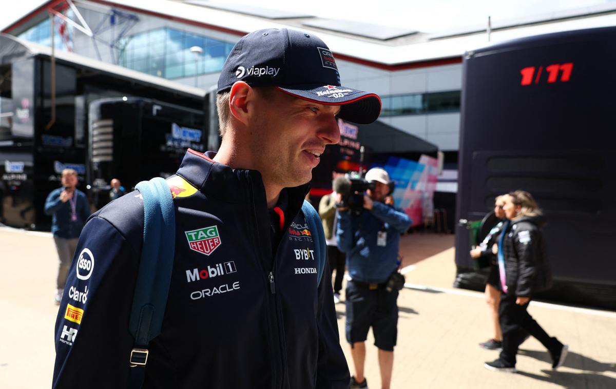 Silverstone Max Verstappen | Max Verstappen je razčistil z Landom Norrisom in v Silverstone prišel dobre volje. | Foto Reuters