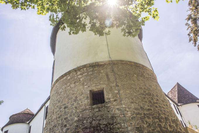 Vogalni okrogli stebri so del gradu postali v 16. stoletju, v času povečane nevarnosti turških vpadov. Danes, ko so svojo prvotno funkcijo že izgubili, pa so ostali markantni pričevalci zgodovine in graditeljstva. | Foto: 