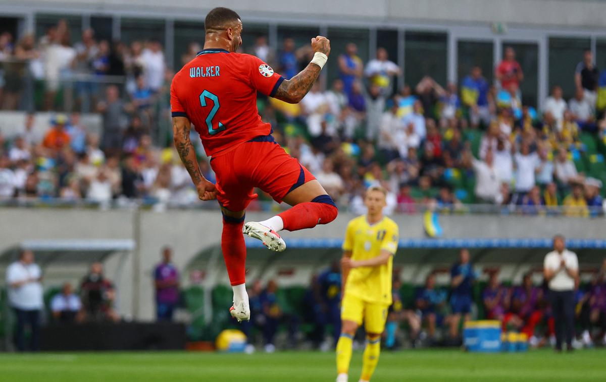 Kyle Walker | Kyle Walker je v 41. minuti srečanja na Poljskem poskrbel za izenačenje. To je bil njegov reprezentančni prvenec v 77. nastopu! | Foto Reuters