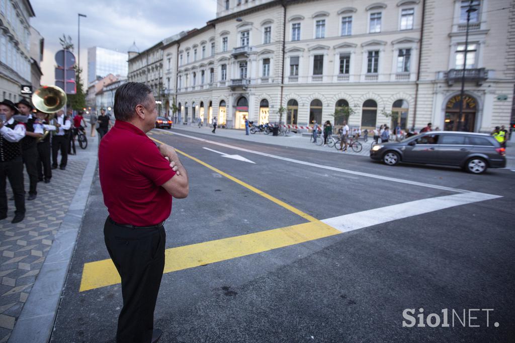 Otvoritev Gosposvetske ceste v Ljubljani.