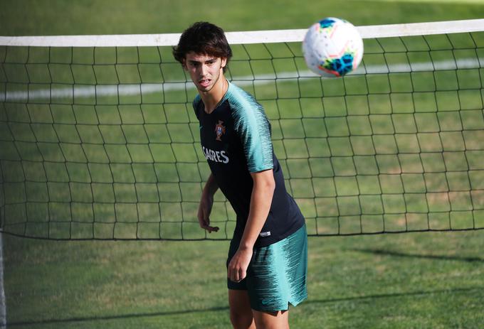 Joao Felix bo lahko v Ljubljani pozdravil svojega klubskega kapetana Jana Oblaka. | Foto: Reuters