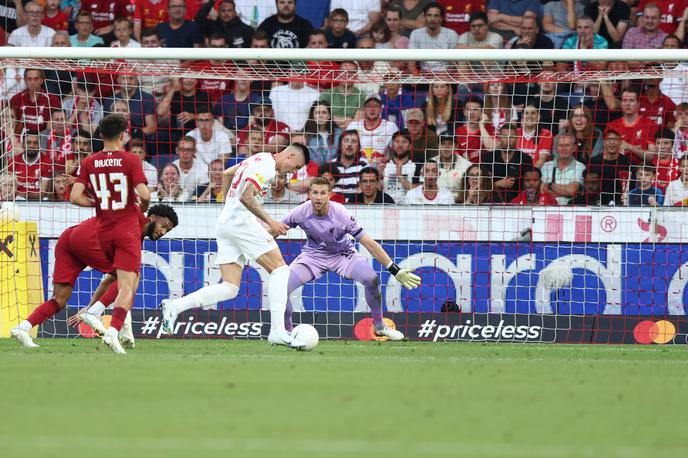 Salzburg Liverpool Benjamin Šeško | Salzburg je igral z Liverpool, tekmo pa odločil 19-letni Slovenec. | Foto Guliver Image