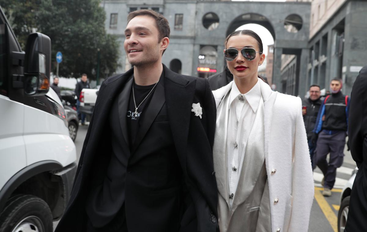 Ed Westwick in Amy Jackson | Par se je spoznal leta 2021 in se zaročil januarja letos v smučarskem središču Gstaad v Švici.  | Foto Guliverimage