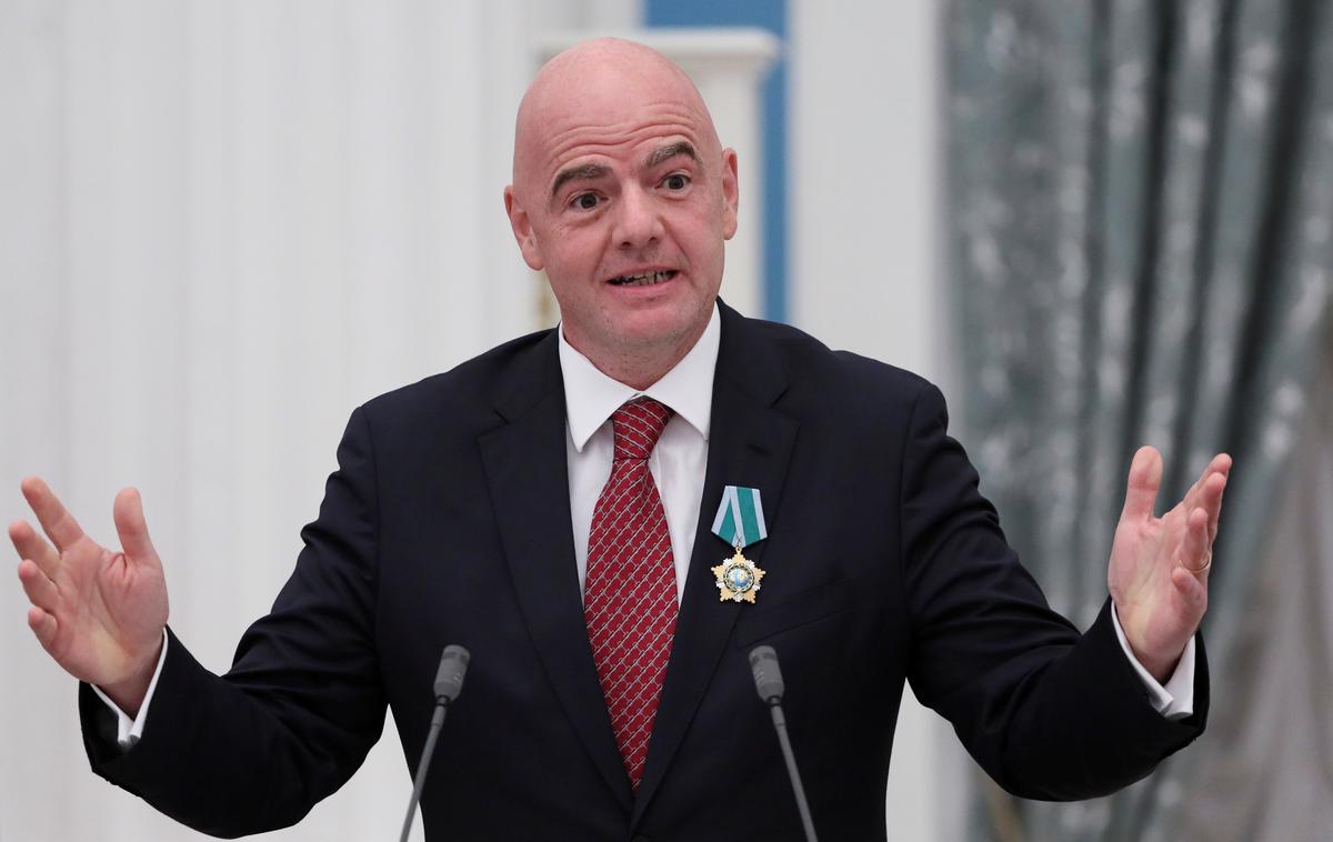 Gianni Infantino ruski red prijateljstva | Gianni Infantino bi imel svetovno prvenstvo na vsaki dve leti. | Foto Reuters