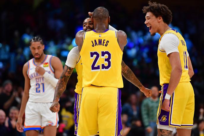 Los Angeles Lakers | Jezerniki so bili boljši od Oklahome Cityja, ki se je tako poslovila od vodilnega položaja na zahodu. | Foto Reuters