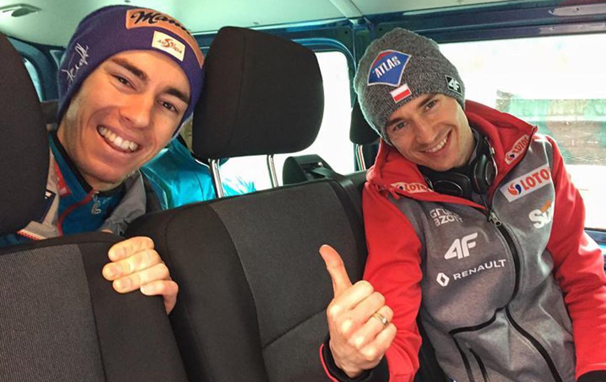 Stefan Kraft in Kamil Stoch | Foto Twitter