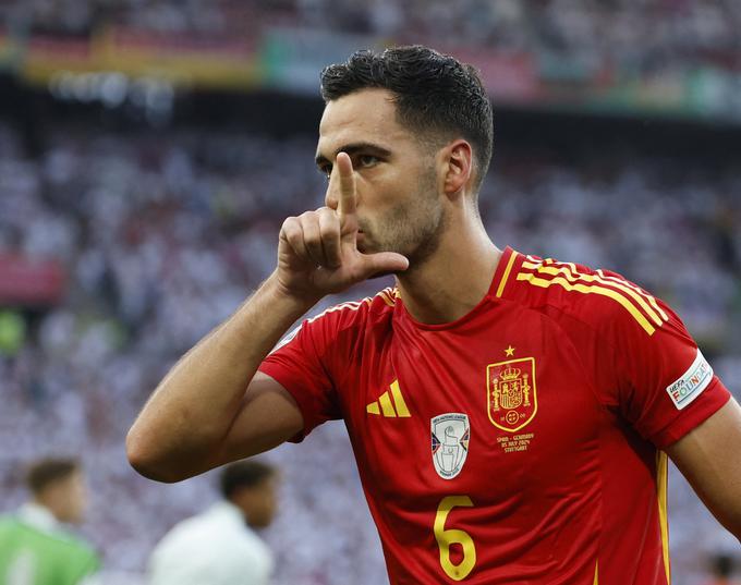 Mikel Merino je po zadetku proti Nemčiji popeljal Špance v polfinale Eura 2024. | Foto: Reuters