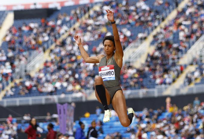 Malaika Mihambo je v skoku v daljino v brezvetrju presegla sedem metrov. | Foto: Reuters