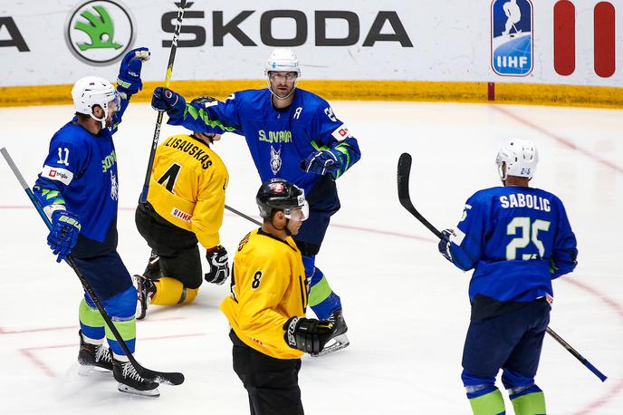 Slovenija Litva svetovno prvenstvo v hokeju 2019 Kazahstan | Slovenska hokejska reprezentanca je svetovno prvenstvo končala z visoko zmago (9:0) nad Litvo na četrtem mestu. | Foto Matic Klanšek Velej/Sportida