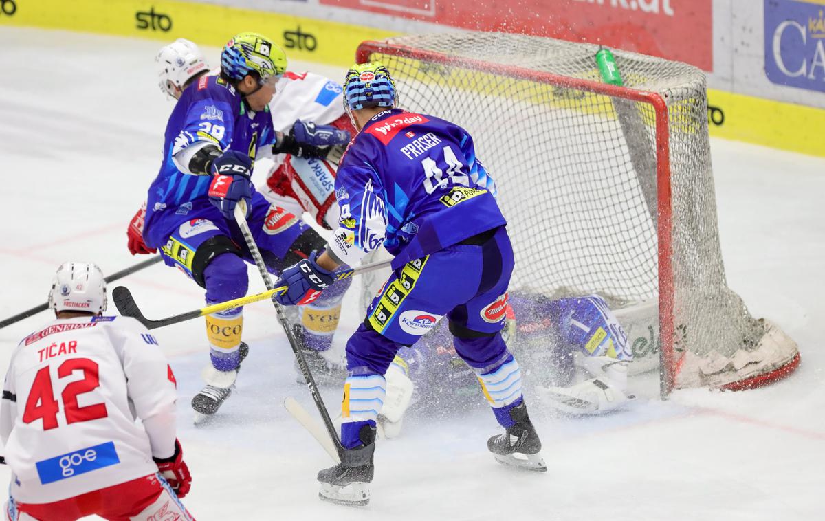 Rok Tičar EC KAC Celovec : VSV Beljak | Rok Tičar je na uvodni tekmi končnice ICEHL zadel ob zmagi Celovca na koroškem derbiju v Beljaku. | Foto VSV/Krammer