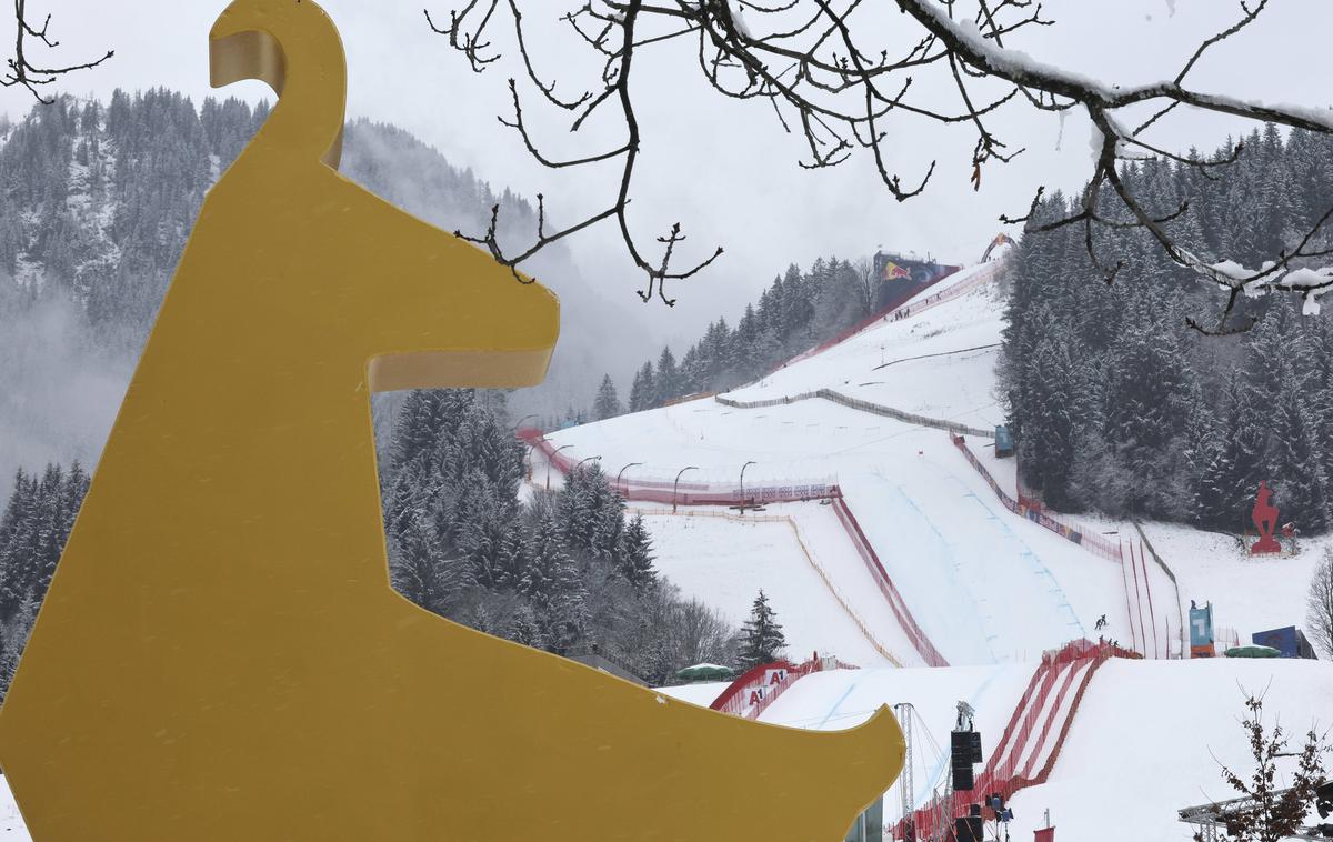 Kitzbühel Streif | V sredo vendarle v Kitzbühelu nekaj prave zimske kulise. | Foto Guliver Image