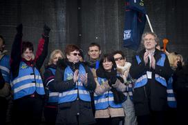 protest stavka Ljubljana Sviz