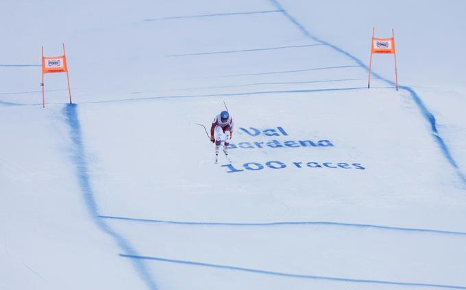 V Val Gardeni je bila jubilejna 100. tekma za svetovni pokal. | Foto: Reuters