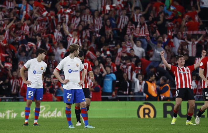 Barcelona je izpadla v četrtfinalu kraljevega pokala. | Foto: Reuters