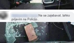 Grožnje zaradi razbite šipe, ki je močno razburila številne Slovence