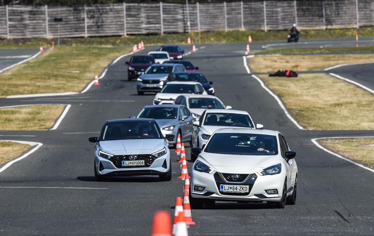 Prima test 2022 | Na testu so citroën C3, dacia sandero, ford fiesta, hyundai i20, mitsubishi spacestar, nissan micra, opel corsa, peugeot 208, renault clio, seat ibiza, škoda fabia, toyota yaris in volkswagen polo.   | Foto PRIMA