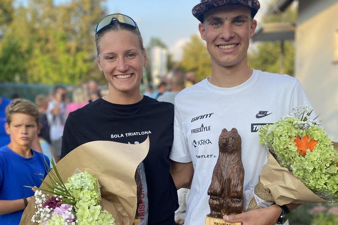 TJAŠA VRTAČIČ UL DENŠA | Tjaša Vrtačič in Ul Denša sta nova državna prvaka v sprint triatlonu. | Foto Triatlonska zveza Slovenije